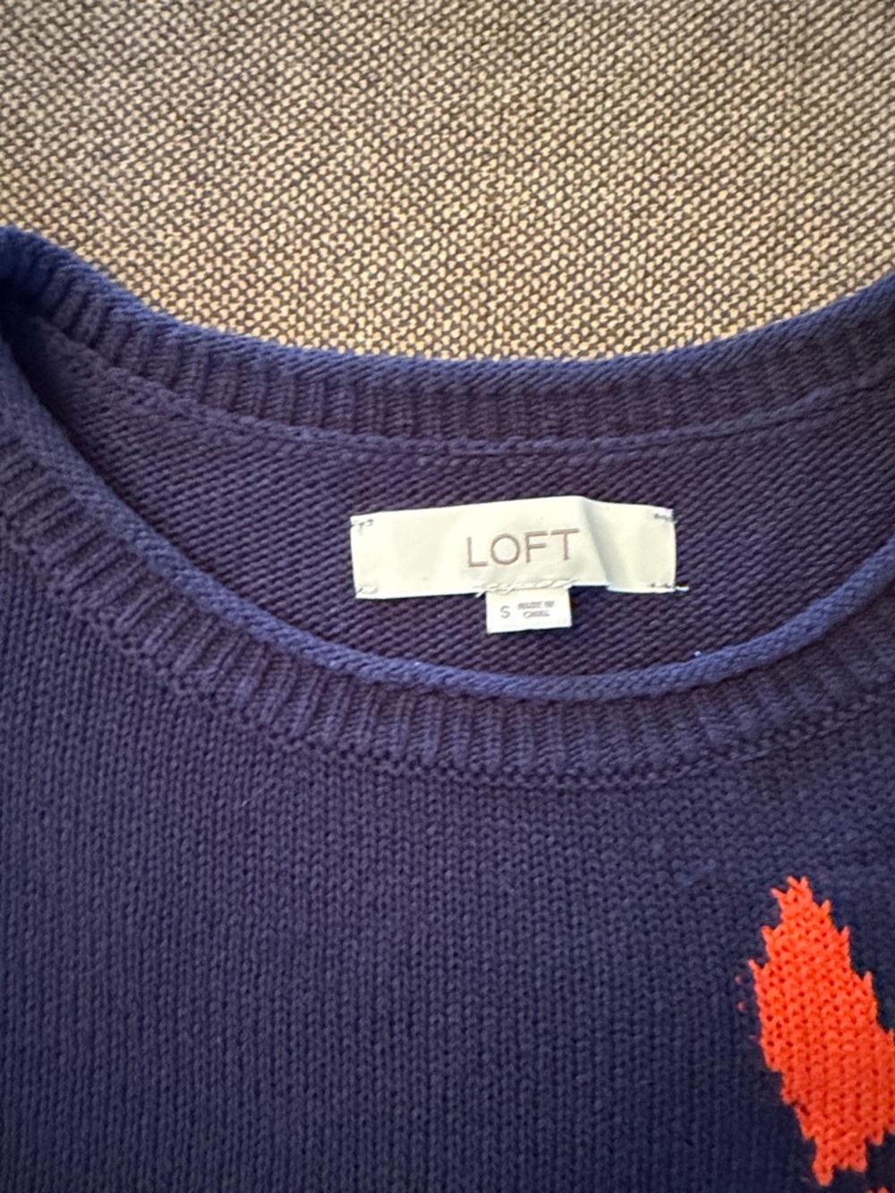 LOFT Navy Sweater with Red Lobster Motif - Women’s - Picture 2 of 4